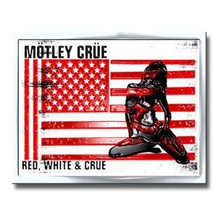 Kovový odznak Motley Crue - Red, White & Crue