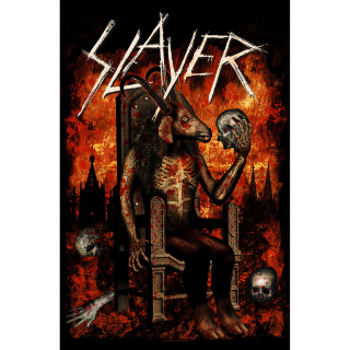Textilný plagát Slayer - Devil on Throne