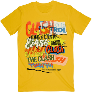 Tričko The Clash - Singles Collage Text
