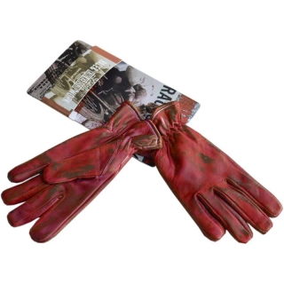Dámske kožené motorkárske rukavice King Kerosin - Work Glove Faded Red