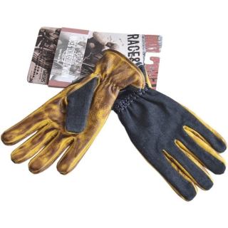 Pánske kožené motorkárske rukavice King Kerosin - Work Glove Denim
