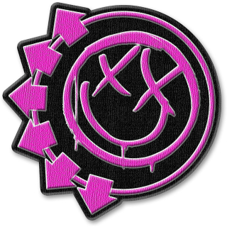 Malá nášivka - Blink 182 - Pink Neon Six Arrows