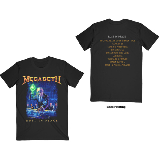 Tričko Megadeth - Rust In Peace Tracklist