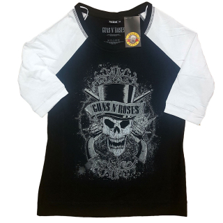 Unisex Raglan tričko Guns N' Roses - Faded Skull