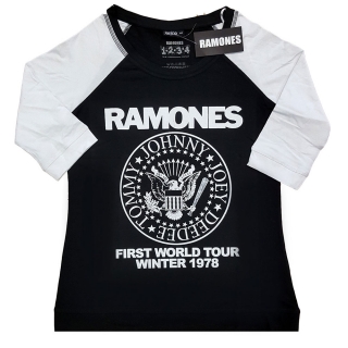 Dámske tričko Ramones s 3/4 rukávmi - First World Tour 1978