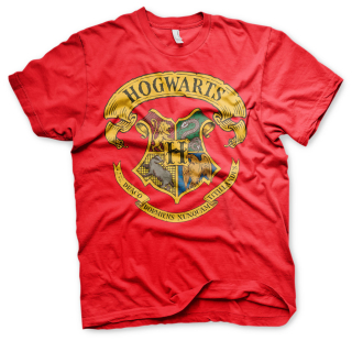 Tričko Harry Potter - Hogwarts Crest (Červené)