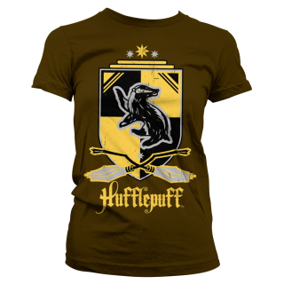 Dámske tričko Harry Potter - Hufflepuff (Hnedé)