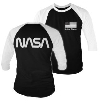 Tričko 3/4 rukáv NASA - Black Flag