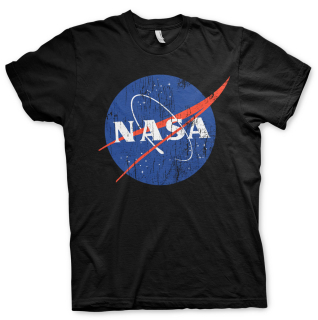 Tričko NASA - Washed Insignia (Čierne)