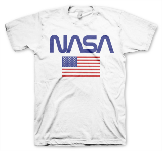 Tričko NASA - Old Glory (Biele)