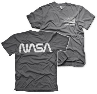 Tričko NASA - Black Flag (Sivé)