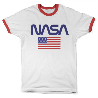 Tričko NASA - Old Glory Ringer (Červené)