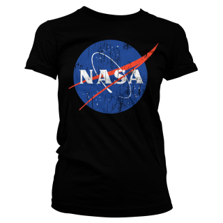 Dámske tričko NASA - Washed Insignia (Čierne)