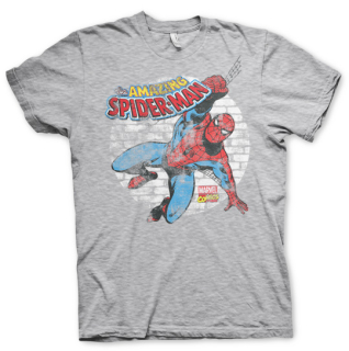 Tričko Spider-Man - Distressed (Sivé)