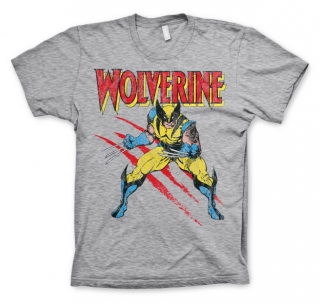 Tričko Marvel Comics - Wolverine Scratches (Sivé)