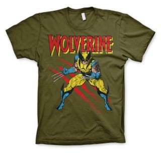 Tričko Marvel Comics - Wolverine Scratches (Zelené)