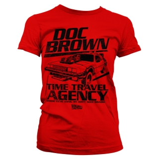 Dámske tričko Back to the Future - Doc Emmet Brown Time Travel Agency
