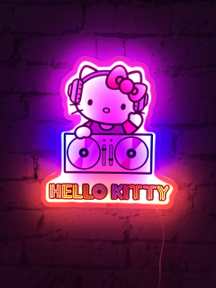 Neon Led Lampa Hello Kitty