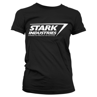 Dámske tričko The Avengers - Stark Industries Logo (Čierne)