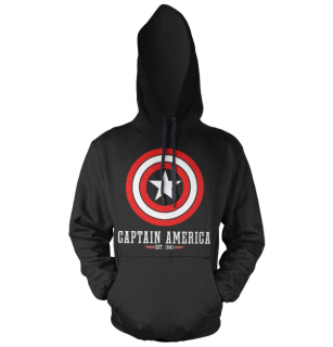 Mikina Captain America - Distressed Shield (Čierna)
