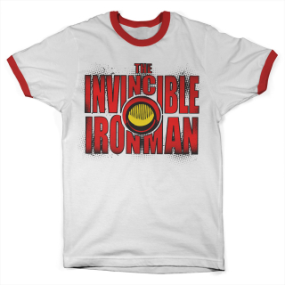Ringer tričko Marvel - The Invincible Iron Man (Červené)