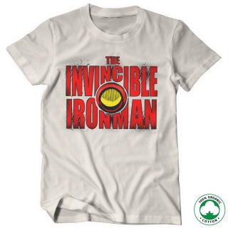 Organic tričko Iron Man - The Invincible Iron Man (Biele)