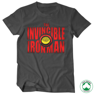 Organic tričko Iron Man - The Invincible Iron Man (Šedé)