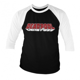Tričko 3/4 rukáv Marvel Comics - Deadpool Distressed Logo