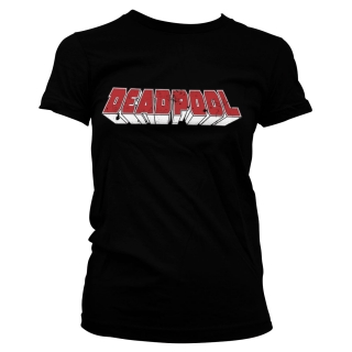 Dámske tričko Deadpool - Distressed Logo (Čierne)