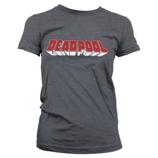Dámske tričko Deadpool - Distressed Logo (Šedé)