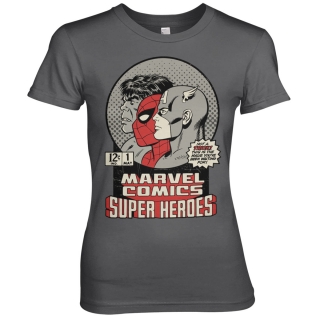 Dámske tričko Marvel Comics - Vintage Super Heroes (Šedé)