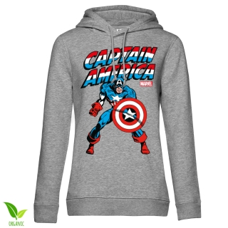 Dámska organic mikina Marvel - Captain America (Sivá)