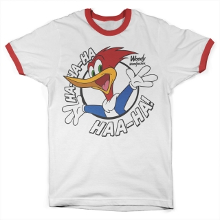 Ringer tričko Woody Woodpecker - HAHAHA