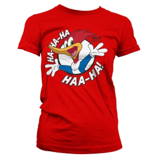 Dámske tričko Woody Woodpecker - HAHAHA