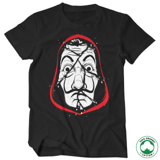 Organické tričko La Casa De Papel - Cracked Mask