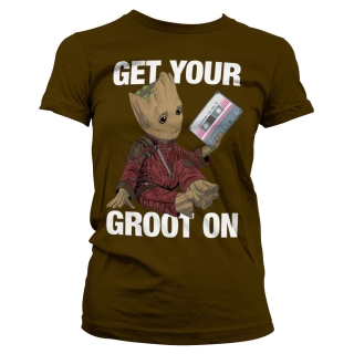 Dámske tričko Marvel - Get Your Groot (Hnedé)