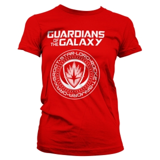 Dámske tričko Marvel - Guardians Of The Galaxy Shield (Červené)