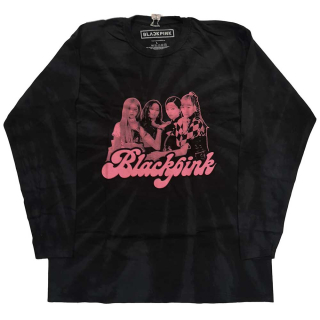 Tričko dlhé rukávy Black Pink - Photo (Dip-Dye)