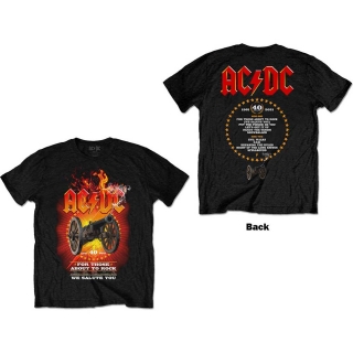 Tričko AC/DC - FTATR 40th Flaming (Back Print)