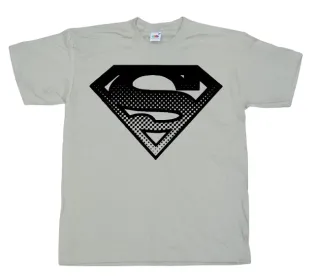 Tričko Superman - Halftone Shield (Khaki)