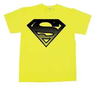Tričko Superman - Halftone Shield (Žlté)