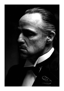 Plagát Marlon Brando - Godfather BW Photo