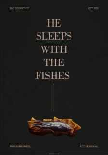 Plagát The Godfather - He Sleeps With The Fishes