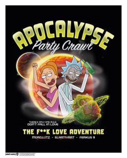 Plagát Rick & Morty - Apocalypse Party Crawl