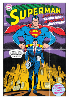 Plagát Superman - Vintage Comic Book Cover