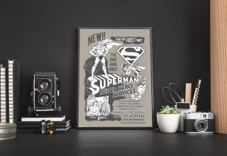 Plagát Superman - Super Hero Services