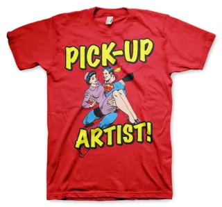 Tričko Superman - Pick-Up Artist (Červené)