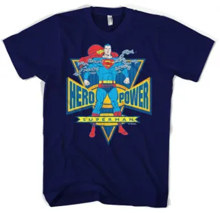 Tričko Superman - World Hero (Tmavo-Modré)