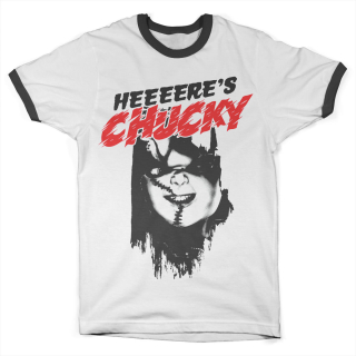 Ringer tričko Chucky - Heeere's Chucky