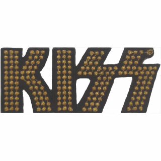 Malá nášivka Kiss - Gold Studded Logo